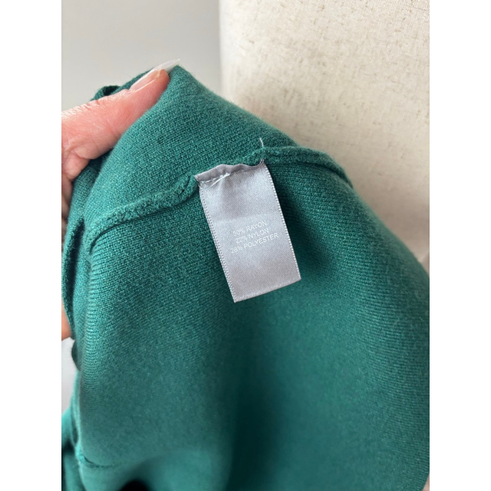 Women's Marled Green Double-Breasted Blazer S with Gold Buttons luxury designer - Picture 9 of 9